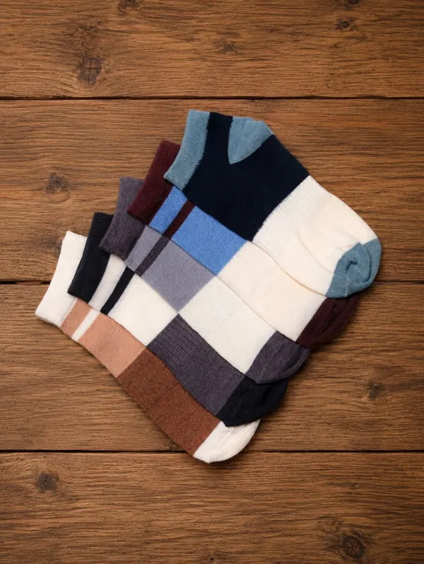 Sloxie_Men_Self_Design,_Solid_Ankle_Length_(Pack_of_5)