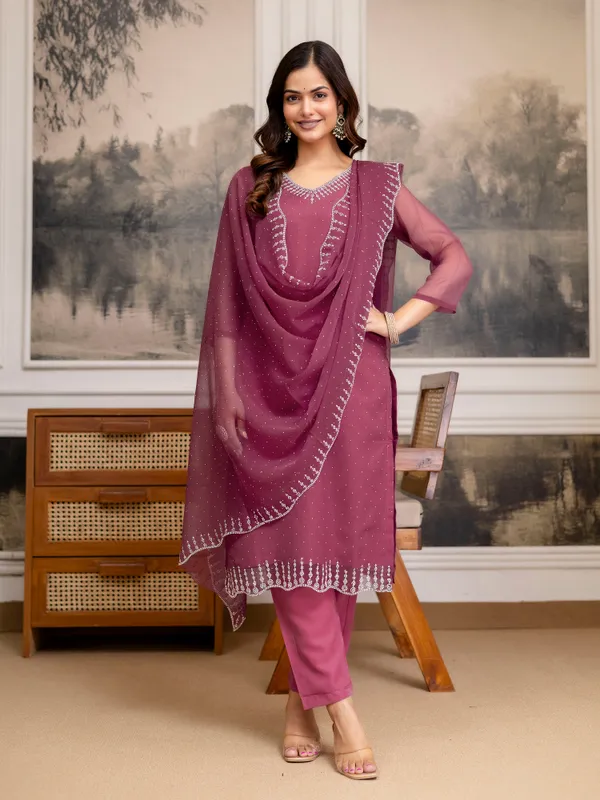 Pink_Chiffon_Siroski_Zarkan_work_Kurta_Pant_Set_with_Dupatta_for_Women