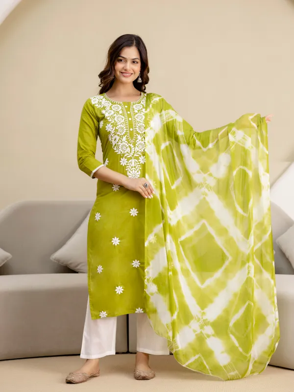 Light_Green_Cotton_Straight_Embroidery_Kurta_Pant_Set_With_Dupatta_For_Women