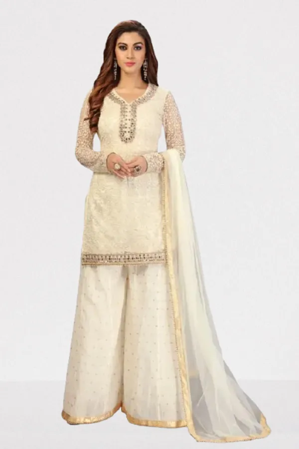 Off_White_Chanderi_Cotton_Embroidery_Straight_Kurta_Sharara_Set_With_Dupatta_For_Women