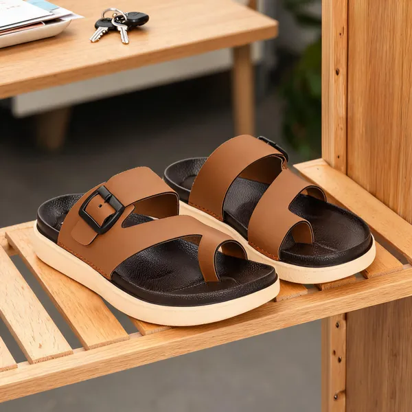 HATTOUN_Men_Flats_Tan