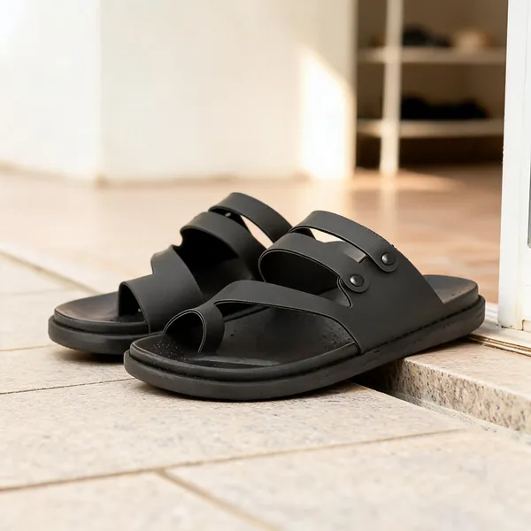 HATTOUN_Men_Flats_Black