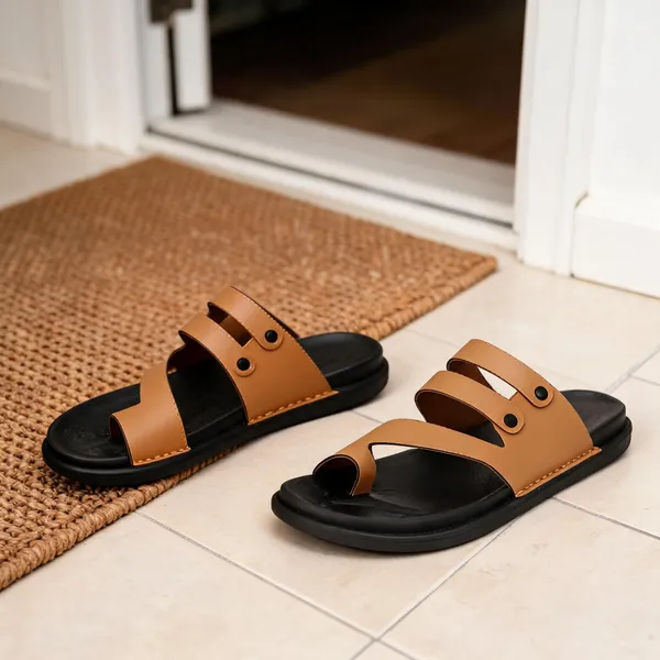 HATTOUN_Men_Flats_Tan