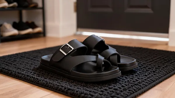HATTOUN_Men_Flats_Black