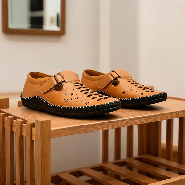 HATTOUN_Men_Flats_Tan