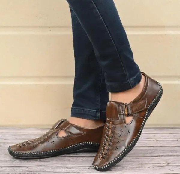 HATTOUN_Men_Flats_Brown