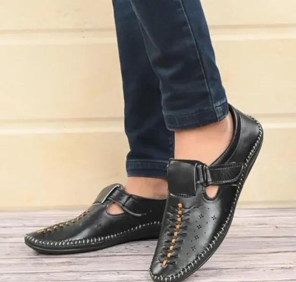 HATTOUN_Men_Flats_Black
