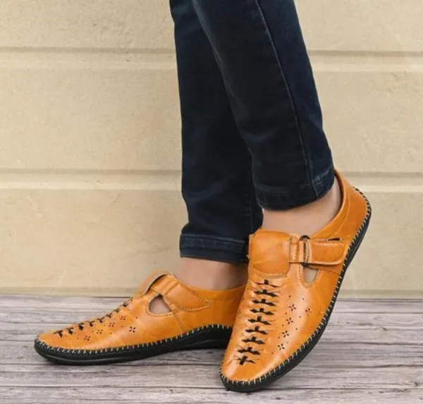 HATTOUN_Men_Flats_Tan