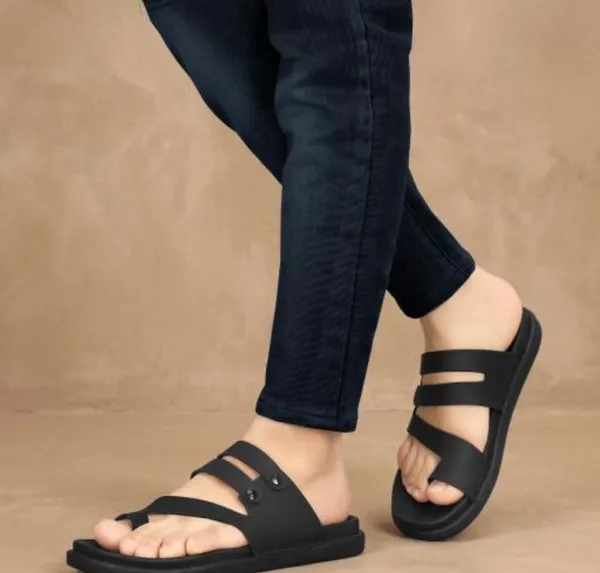 HATTOUN_Men_Flats_(Black_,_6)