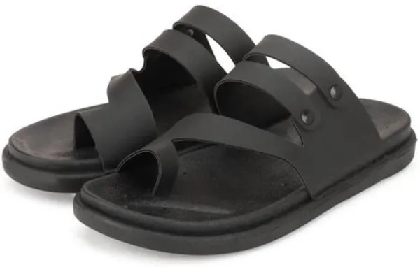 HATTOUN_Men_Flats_(Black_,_6)