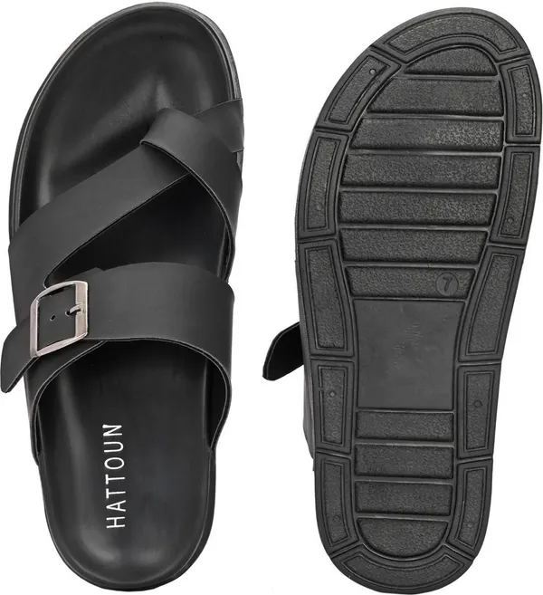 HATTOUN_Men_Flats_(Black_,_10)