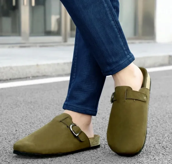 HATTOUN_Men_Flats_Olive