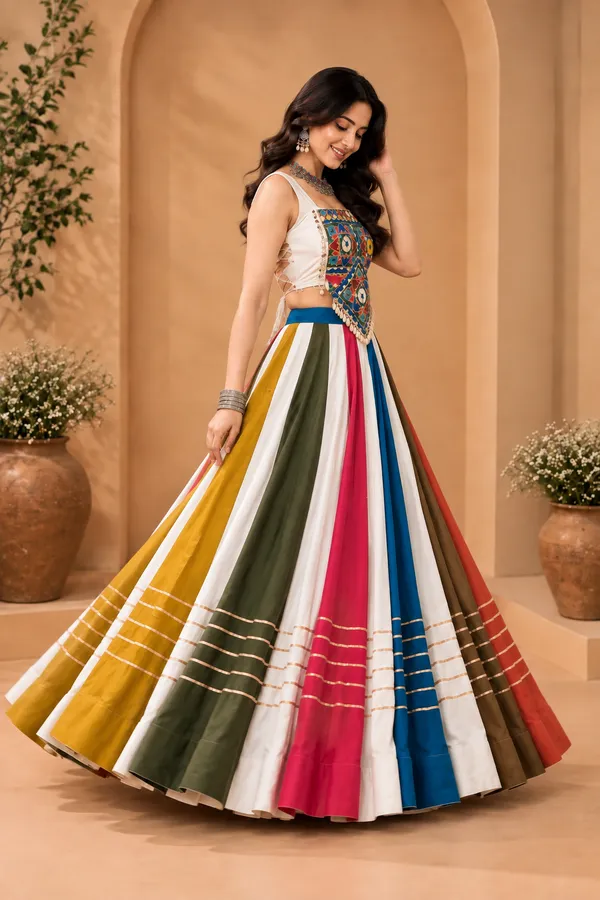 Multicolor_Embroidered_Lehenga_Choli_Set_For_Women