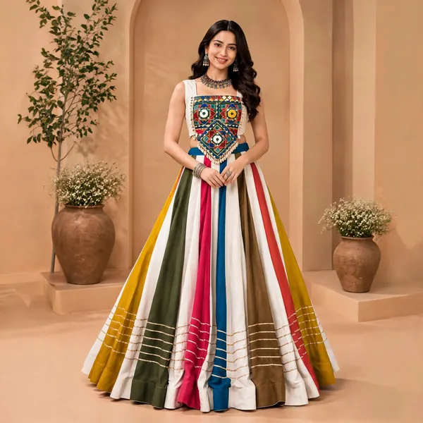 Multicolor_Embroidered_Lehenga_Choli_Set_For_Women