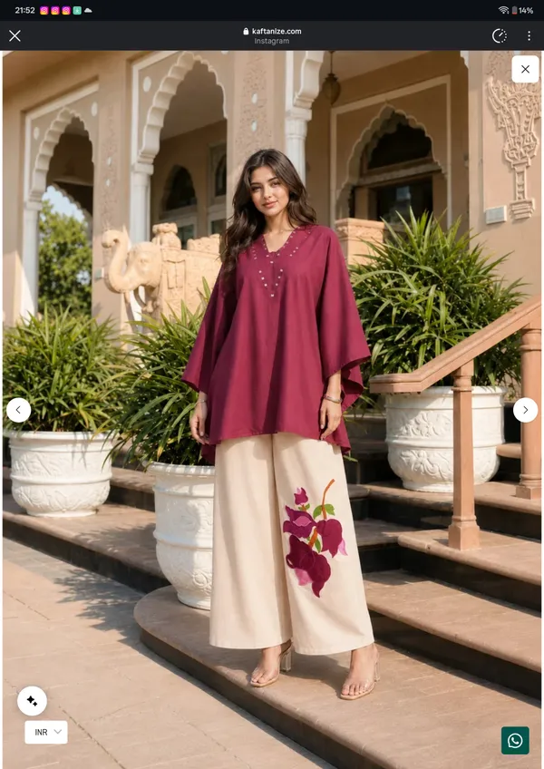 Maroon_Tunic_Palazzo_Set_for_Women