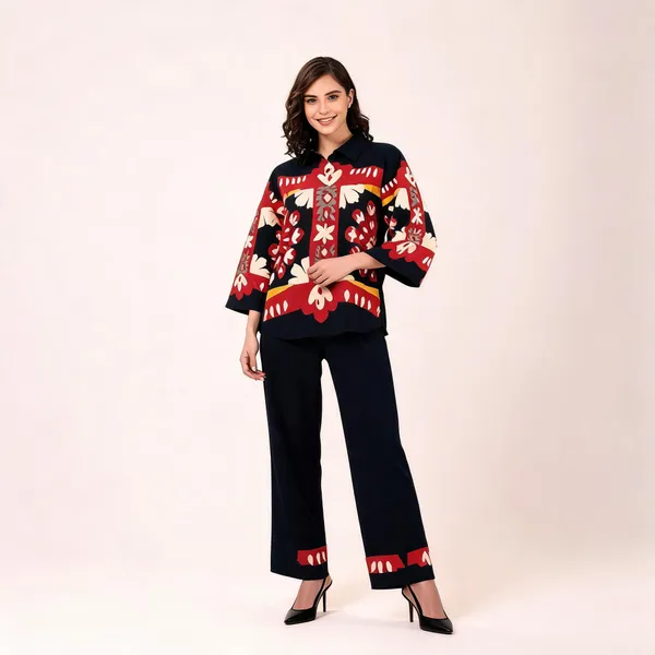 Black_Printed_Relaxed_Fit_Top_And_Pants_Set_For_Women