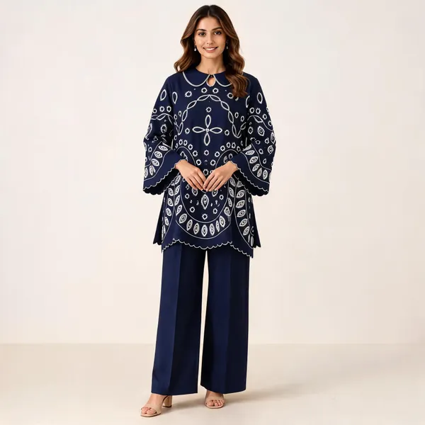 Navy_Printed_Flared_Kurta_Set_for_Women