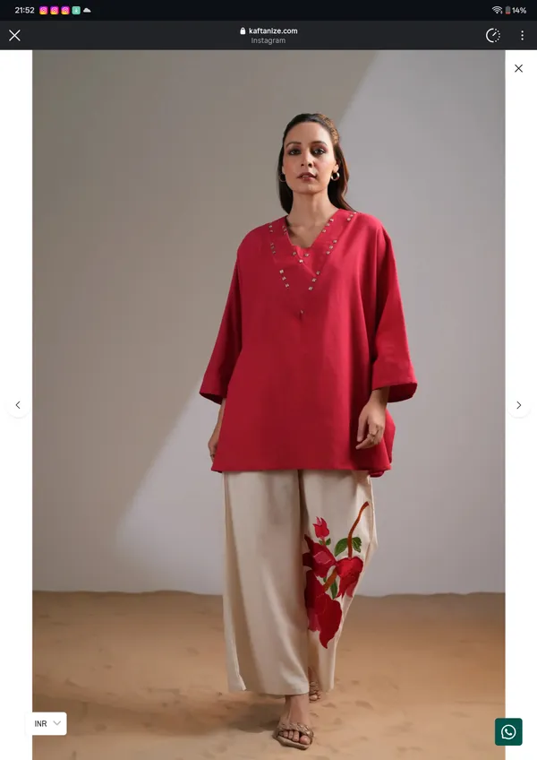 Red_Embellished_Kurta_Palazzo_Set_for_Women