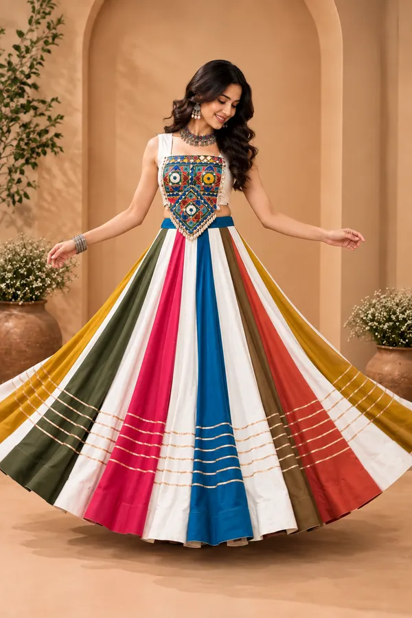 Multicolor_Embroidered_Lehenga_Choli_Set_For_Women