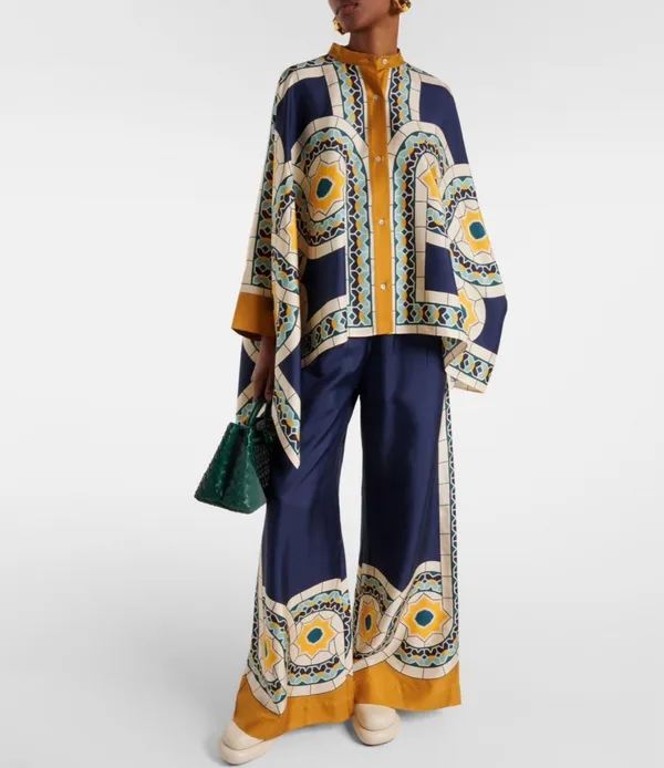 Navy_Printed_Cape_Style_Co_Ord_Set_For_Women