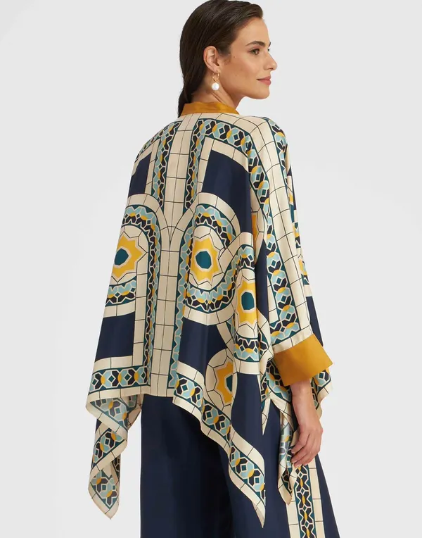 Navy_Printed_Cape_Style_Co_Ord_Set_For_Women