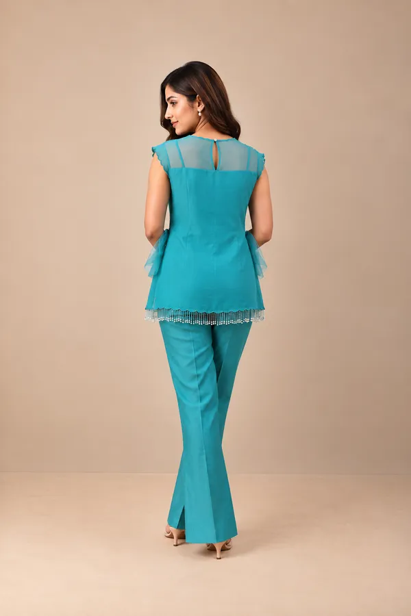 Teal_Embellished_Kurta_Set_for_Women