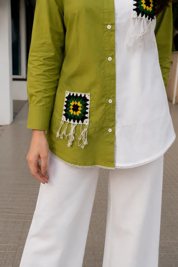 Green_And_White_Embroidered_Kurta_Set_For_Women