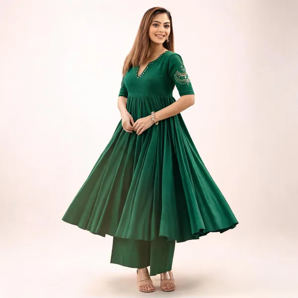 Green_Anarkali_Kurta_Set_for_Women