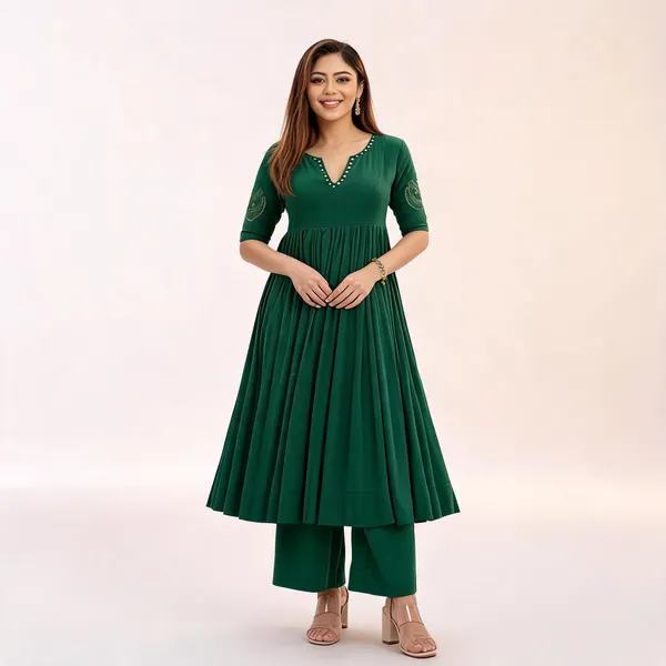 Green_Anarkali_Kurta_Set_for_Women