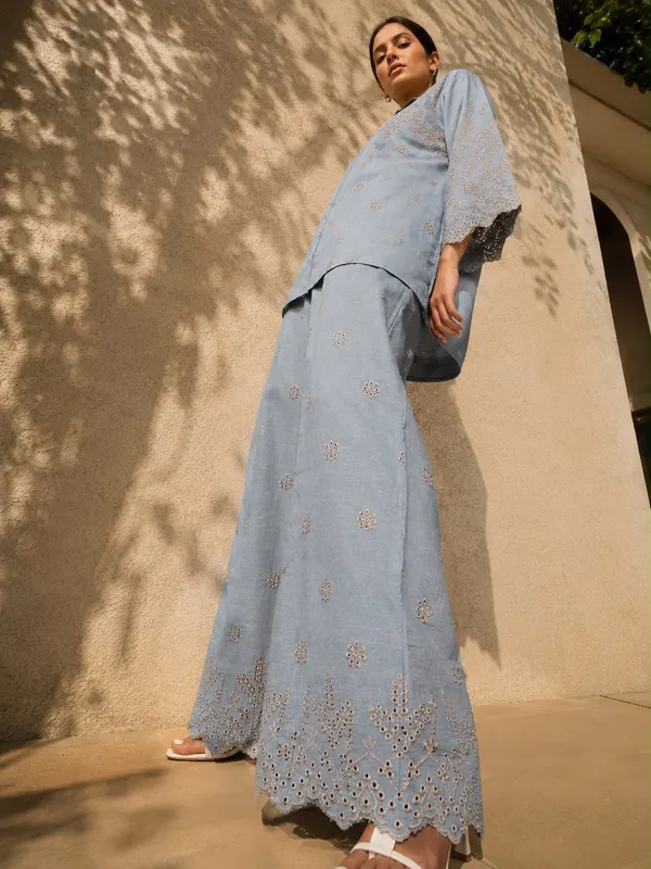 Blue_Embroidered_Relaxed_Fit_Co_Ord_Set_for_Women