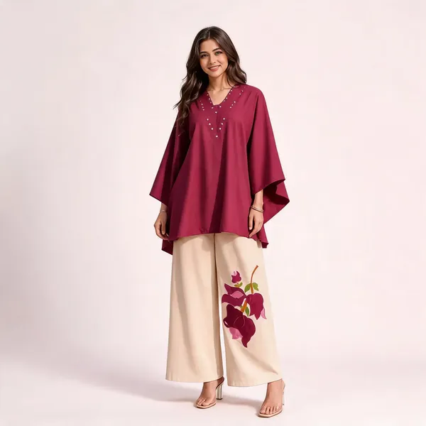 Maroon_Tunic_Palazzo_Set_for_Women