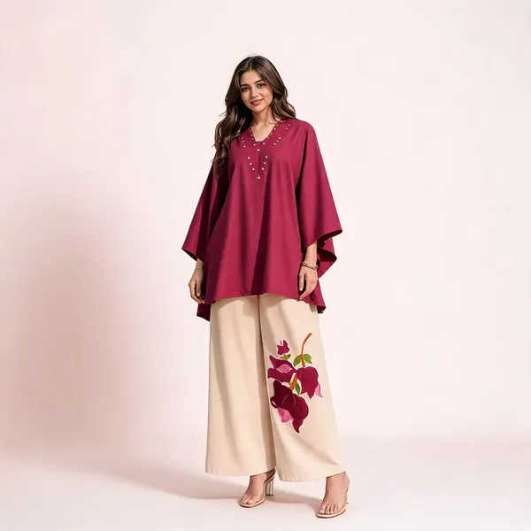 Maroon_Tunic_Palazzo_Set_for_Women