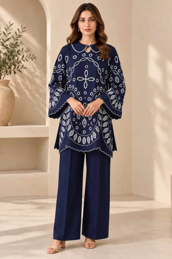 Navy_Printed_Flared_Kurta_Set_for_Women