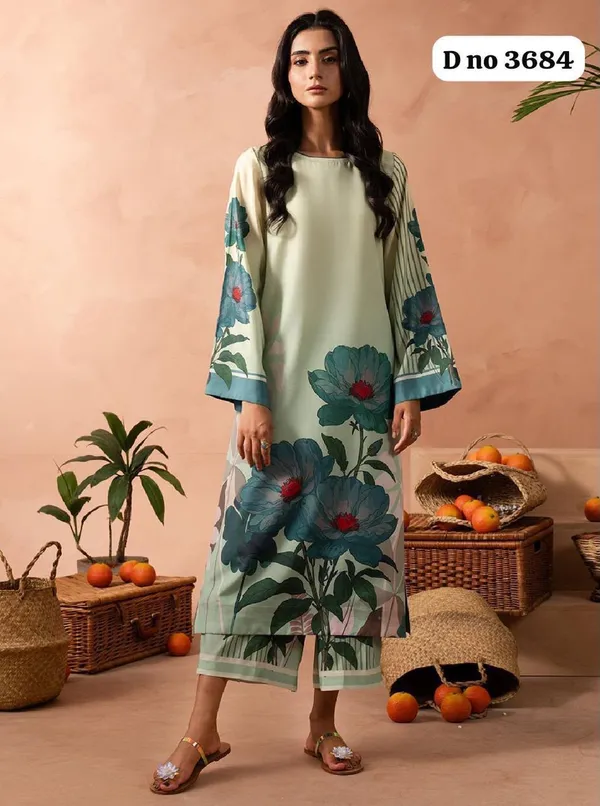 Sage_Green_Floral_Print_Straight_Kurta_Set_For_Women