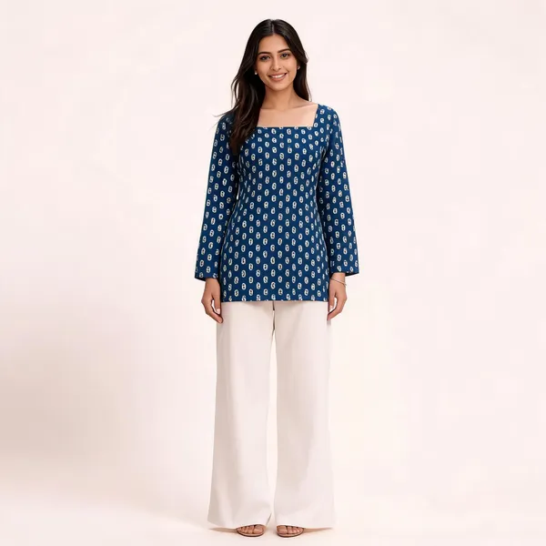 Blue_Printed_Straight_Fit_Kurta_Set_for_Women