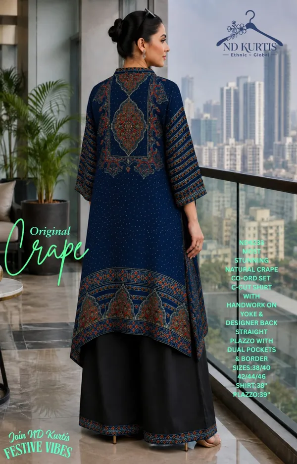 Navy_Crepe_Straight_Kurta_Palazzo_Co-Ord_Set_For_Women