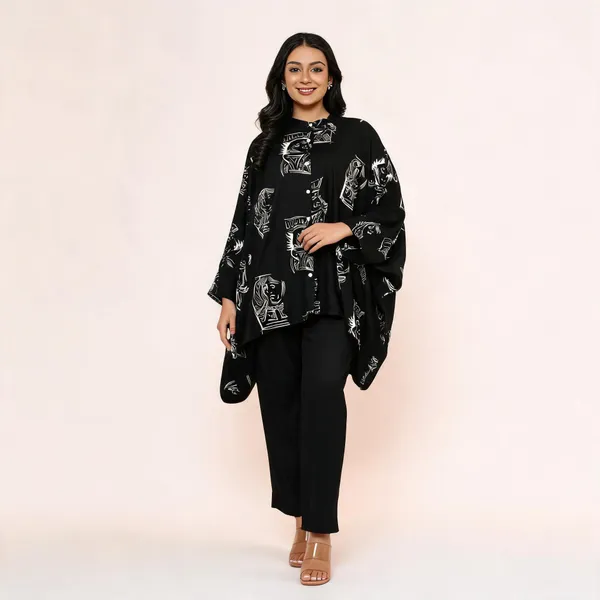 Black_Printed_Loose_Fit_Kaftan_Top_For_Women