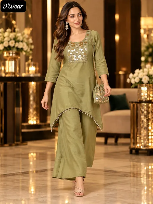 Green_Chinon_Co-Ord_Set_For_Women
