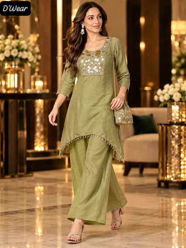 Green_Chinon_Co-Ord_Set_For_Women