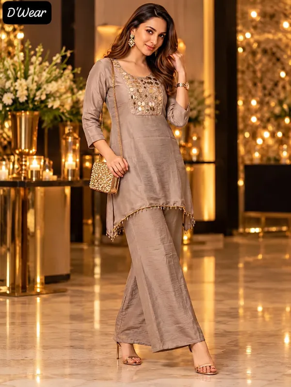 Champagne_Gold_Chinon_Co-Ord_Set_For_Women