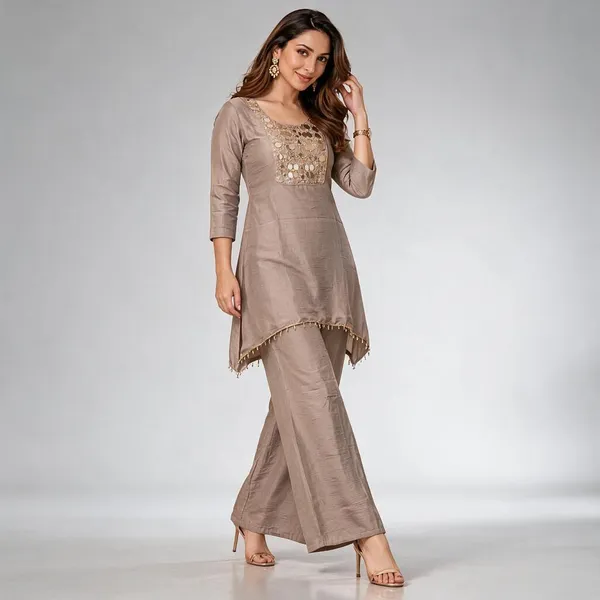 Champagne_Gold_Chinon_Co-Ord_Set_For_Women