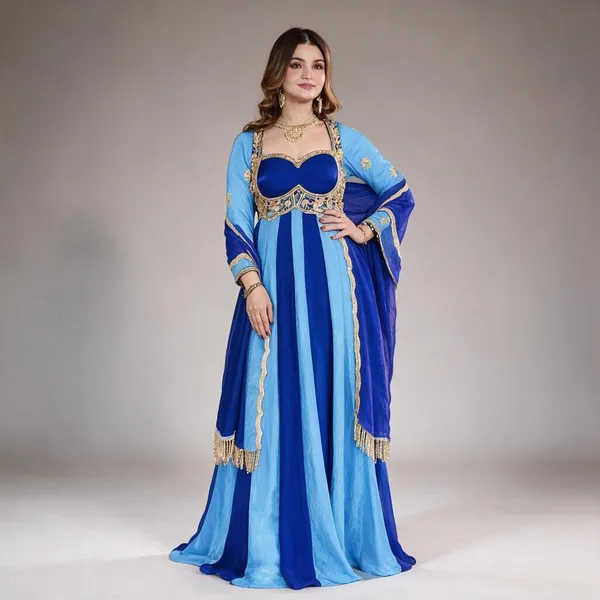 Royal_Blue_Silk_Gown_For_Women