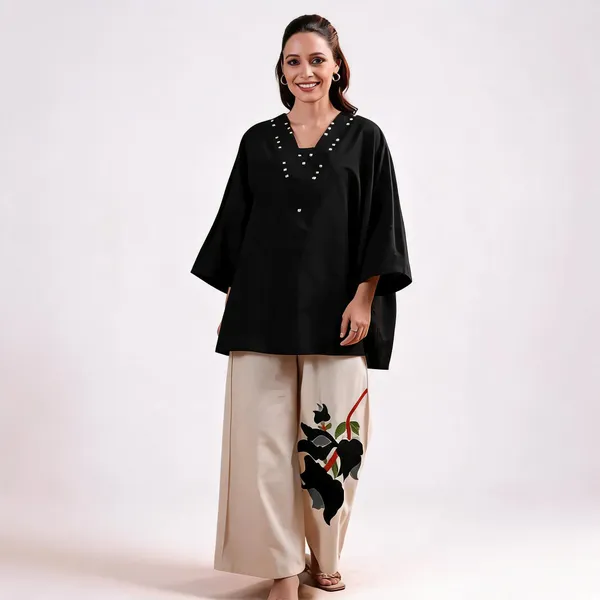 Black_Embellished_Kaftan_Style_Kurta_Set_for_Women