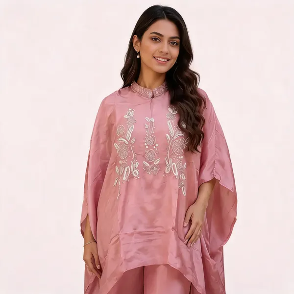 Pink_Embroidered_Kaftan_Kurta_Set_for_Women
