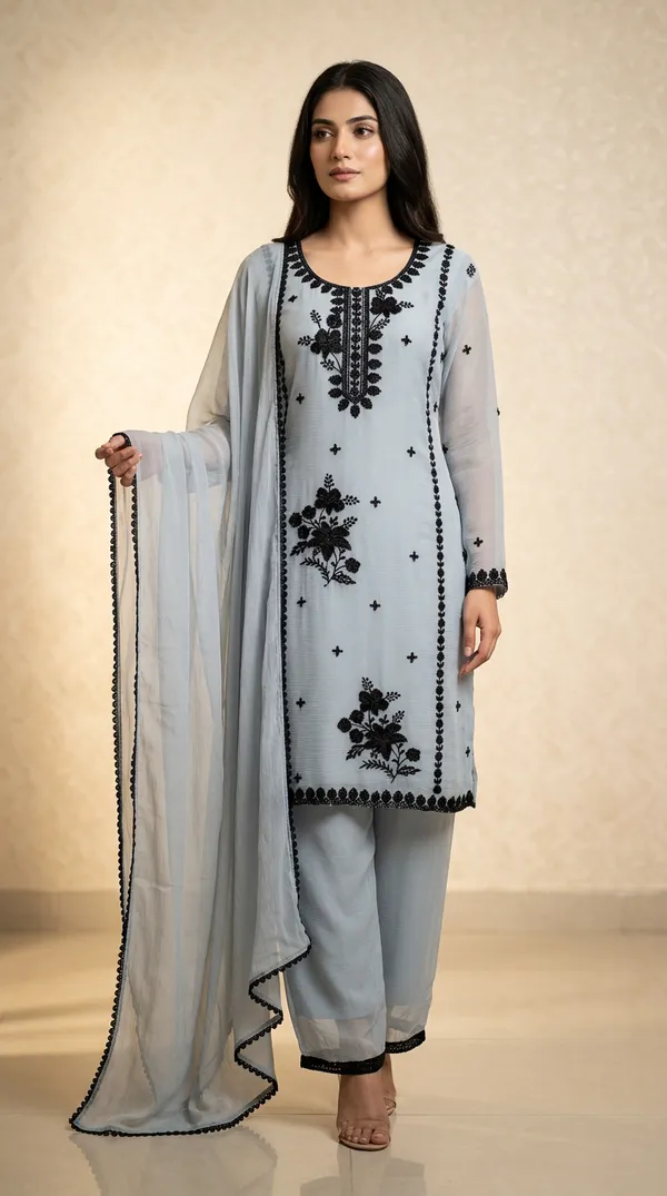 Sky_Blue_Chiffon_Handwork_Embroidered_Suit_Set_For_Women