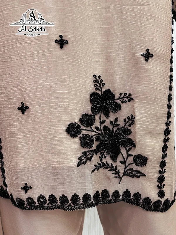 Brown_Chiffon_Handwork_Embroidered_Suit_Set_For_Women