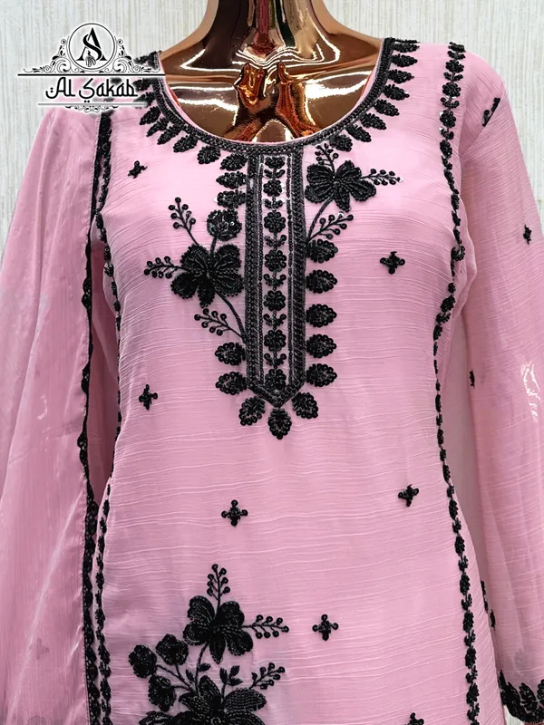 Pink_Chiffon_Handwork_Embroidered_Suit_Set_For_Women