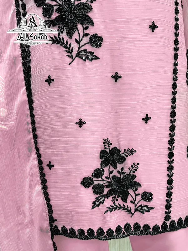 Pink_Chiffon_Handwork_Embroidered_Suit_Set_For_Women