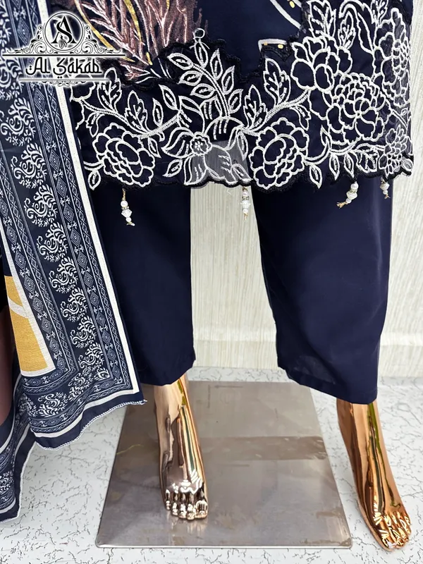 Navy_Blue_Rayon_Foil_Print_Embroidered_Cutwork_Suit_Set_For_Women