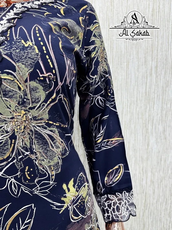 Navy_Blue_Rayon_Foil_Print_Embroidered_Cutwork_Suit_Set_For_Women